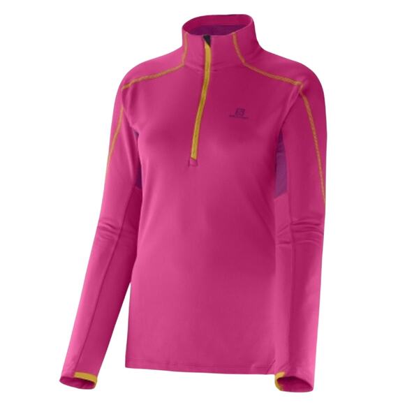 Salomon Tops - Salomon Long Sleeve 1/4 Zip Pullover Shirt base layer running Gorpcore pink L